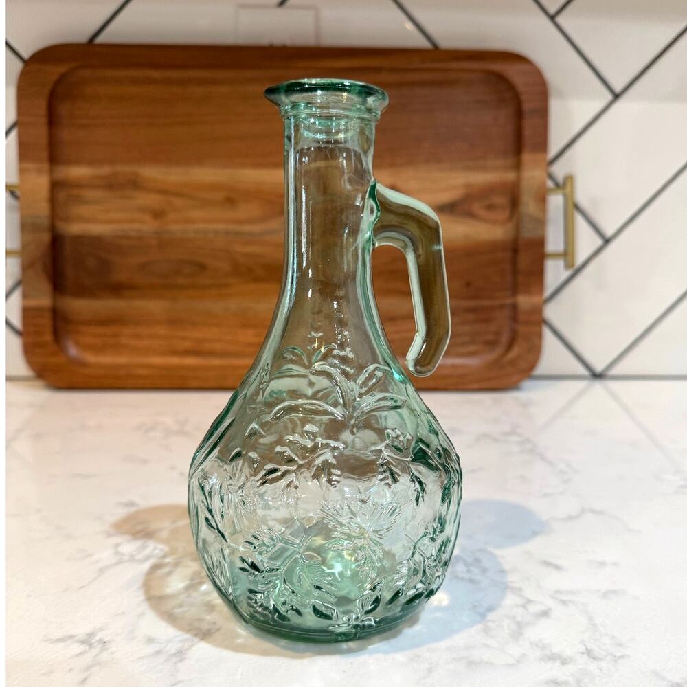 vintage Libbey Glass of Canada embossed glass cruet 90s neutral